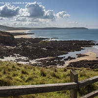 Buy canvas prints of Cliff walk to Woolacombe by Kevin White