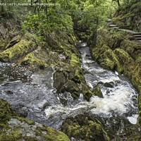 Buy canvas prints of Ingleton waterfalls in Yorkshire by Kevin White