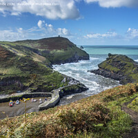 Buy canvas prints of Boscastle from top of hill by Kevin White