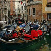 Buy canvas prints of Gondolos of Venice by Kevin White
