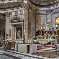 Buy canvas prints of The Pantheon alter by Kevin White