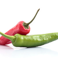 Buy canvas prints of red and green chillies by Peter Hatter