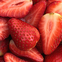 Buy canvas prints of Sliced Strawberries by Peter Hatter
