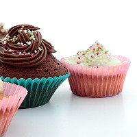 Buy canvas prints of Cup Cakes Close up. by Peter Hatter