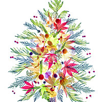 Buy canvas prints of Christmas Festive Flora by Jacky Parker