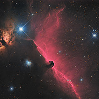 Buy canvas prints of Horsehead and Flame nebula in constellation Orion by Łukasz Szczepański