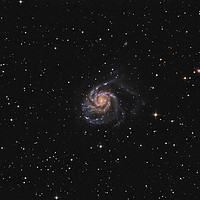 Buy canvas prints of Deep space: Pinwheel Galaxy (M101) among stars by Łukasz Szczepański