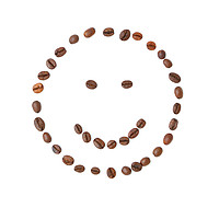 Buy canvas prints of Smiling face emoticon made of coffee beans by Łukasz Szczepański