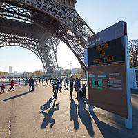 Buy canvas prints of Board "Welcome to the Eiffel tower", Eiffel Tower  by Łukasz Szczepański