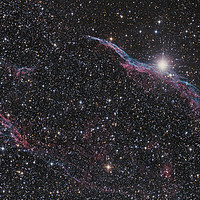 Buy canvas prints of Veil Nebula (NGC 6960) in Swan Constellation by Łukasz Szczepański
