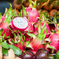Buy canvas prints of Pitaya fruit on vegetable market by Łukasz Szczepański