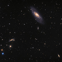 Buy canvas prints of Galaxy Messier 106 in constellation Canes Venatici by Łukasz Szczepański