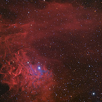 Buy canvas prints of Flamin Star nebula (IC 405) in the constellation A by Łukasz Szczepański