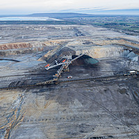 Buy canvas prints of Aerial view of open-cast coal mine by Łukasz Szczepański