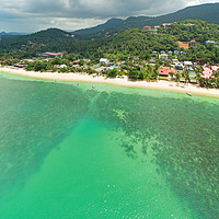 Buy canvas prints of Aerial panoramic view of ocean, Thailand by Łukasz Szczepański