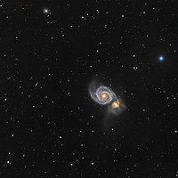 Buy canvas prints of Whirlpool Galaxy in constellation Canes Venatici by Łukasz Szczepański