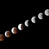 Buy canvas prints of Phases of full eclipse of the Moon by Łukasz Szczepański