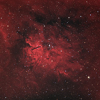Buy canvas prints of Emission nebula Sh2-86 and star open cluster NGC 6 by Łukasz Szczepański