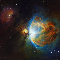 Buy canvas prints of Deep space objects Orion (M42) and Running Man Neb by Łukasz Szczepański