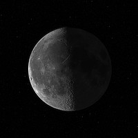 Buy canvas prints of Moon against starry sky, super HDR image by Łukasz Szczepański