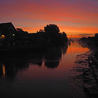 Buy canvas prints of Sunrise at The Old Granary, Wareham Quay, Dorset by maria munn