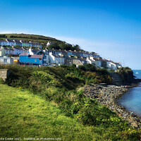 Buy canvas prints of New Quay Wales by Linda Cooke