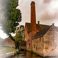 Buy canvas prints of Lower Slaughter in the English Cotswolds. by Linda Cooke