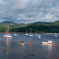 Buy canvas prints of Boats at Barmouth. by Linda Cooke