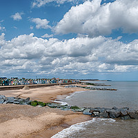 Buy canvas prints of  Southwold beach chalets by Linda Cooke
