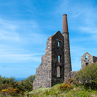 Buy canvas prints of Carn Galver Tin Mine in Cornwall by Linda Cooke