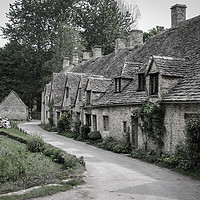 Buy canvas prints of Arlington Row at Bibury in the Cotswolds by Linda Cooke
