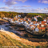 Buy canvas prints of Staithes in Afternoon Light by Gary Clarricoates