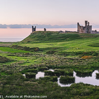 Buy canvas prints of Dunstanburgh Castle Panorama by Gary Clarricoates