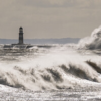 Buy canvas prints of Stormy Waters At Seaham by Gary Clarricoates