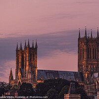 Buy canvas prints of Dusk at Lincoln Cathedral by Gary Clarricoates
