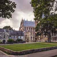 Buy canvas prints of Moody Lincoln Cathedral by Gary Clarricoates