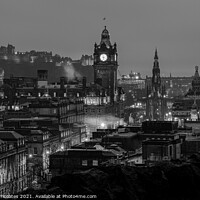 Buy canvas prints of Edinburgh Roof Tops at Night by Gary Clarricoates