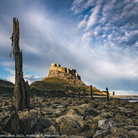 Buy canvas prints of Clouds at Lindisfarne Castle  by Gary Clarricoates