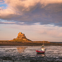 Buy canvas prints of Lindisfarne Castle Reflection by Gary Clarricoates