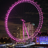 Buy canvas prints of London Eye at Night by Gary Clarricoates