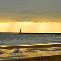 Buy canvas prints of Sunbeams at Roker by Gary Clarricoates