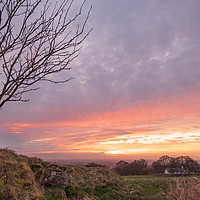 Buy canvas prints of A sunset at Cleadon hill  by Gary Clarricoates