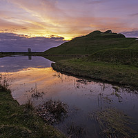 Buy canvas prints of Northumberlandia Sunset by Gary Clarricoates
