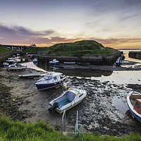 Buy canvas prints of Sunset at Seaton Sluice by Gary Clarricoates