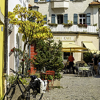Buy canvas prints of Lindau Cafe by Gary Clarricoates