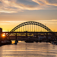 Buy canvas prints of Tyne Bridge at Sunset by Gary Clarricoates