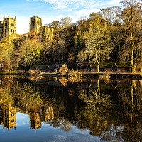 Buy canvas prints of Reflections at Durham Cathedral by Gary Clarricoates
