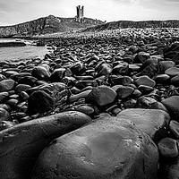 Buy canvas prints of Dunstanburgh by the Rocks by Gary Clarricoates