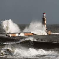 Buy canvas prints of Stormy Waters at Sunderland by Gary Clarricoates