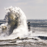 Buy canvas prints of Dramatic Waves at Seaham by Gary Clarricoates